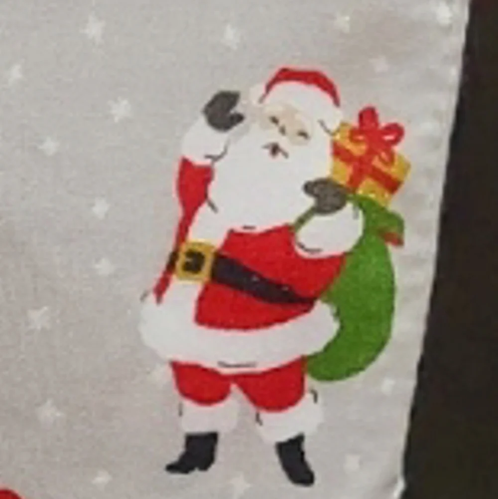 4pc Issac Mizrahi Gray Santa Clause Snowflake QUEEN Bed Sheet Set Decor NEW